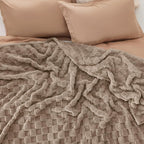 Bedsure GentleSoft Blankets Queen Size for Bed - Super Soft Cozy Blanket for Kids Girls, Large Fuzzy Fleece Throw for Bedroom Decor, Light Brown, 90x90 Inches