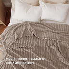 Bedsure GentleSoft Light Brown Fleece Blanket for Couch - Cozy Soft Blankets for Women, Cute Small Throws for Girls, 108x90 Inches