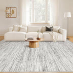Nakagishi 5x8 Area Rugs Living Room: Washable Large Vintage Rug Neutral Non-Slip Soft Stain Resistant Indoor Carpet for Bedroom Nursery Dining Room Office Playroom - Grey-01