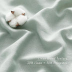 NICETOWN Linen Sage Green Curtains 96 inches Long for Living Room, Grommet Privacy Assured Linen Blend Window Treatments with Light Filtering for Living Room/Bedroom, W55 x L96, 2 Panels