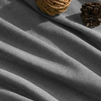 Nanspring Blazer Grey Curtain Linen Blend Light Filtering Back Tab Curtains 96 Inches Long, Semi Sheer Privacy Drapes for Living Room & Bedroom, 52x96 inch, 2 Panels
