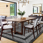 GarveeHome 8x10 Large Washable Area Rug Modern Bordered Distressed Geometric Floor Carpet