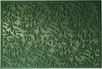 Green Leaves Outdoor Indoor Entrance Door mat, Absorbent Durable Heavy Duty Welcome Front Door Mat,Thick Natural Rubber Back,Easy Clean Entryway Mat 47x32 Inch, Low Profile