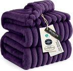 Bedsure Soft Queen Size Blanket for Bed Purple 90"x90"