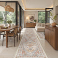 Restydon Washable Runner Rug 2.5x14, Long Kitchen Rugs Non-Slip, Orange