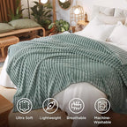 Bedsure GentleSoft King Size Blanket for Bed - Cozy Soft Blankets for Women, Cute Large Fleece Throws for Girls, Sage Green, 108x90 Inches