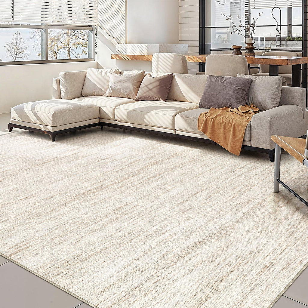 Nakagishi Boho 8x10 Area Rug Living Room Rugs Machine Washable Beige