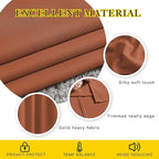 NICETOWN Half Window Curtains for Bedroom - Grommet Modern Thermal Insulated Blackout Window Drapes Sound Reducing for Nursery/Kitchen, Burnt Orange, W52 x L54, Set of 2