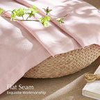 NICETOWN Thick Linen Light Pink Curtains for Kids Room, Grommet Flax Linen Privacy Added with Light Filtering Window Treatments for Girls Room, W55 x L96, 2 Panels