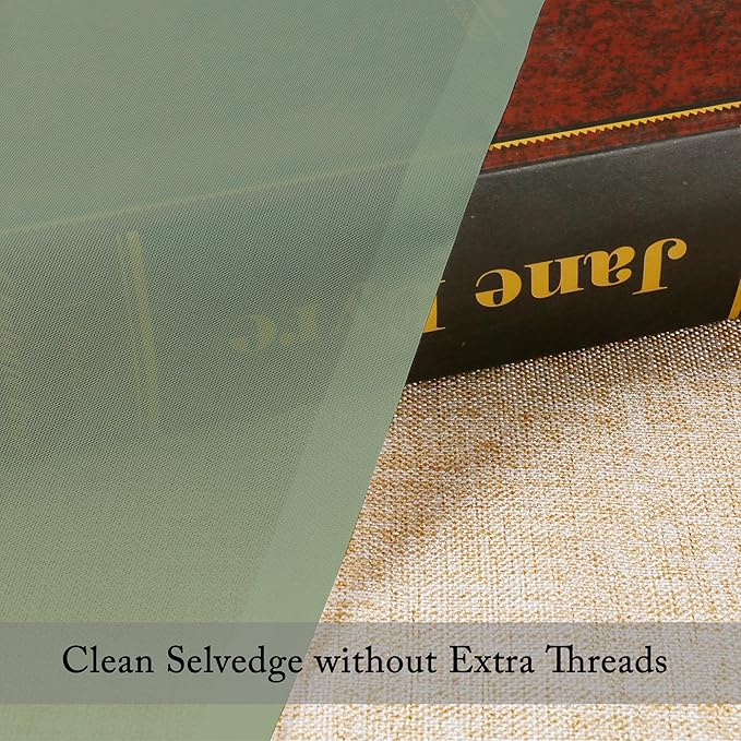 OWENIE Sheer Curtains, Sage Green Sheer Curtains 63 inch Length 2 Panels Set, Rod Pocket Voile Fimly Sheer Drapes for Living Room/Bedroom, 2pcs, Each 42" W x 63" L