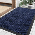 Smiry Front Door Mat Outside Entrance, Low Profile Rubber Doormat, 29.5x17