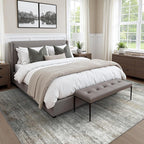 Area Rugs 8x10 for Living Room Bedroom, Modern Abstract Machine Washable Rug, Large Soft Low Pile Floor Cover with Non Slip Backing for Dining Room, Ash Gray Brown
