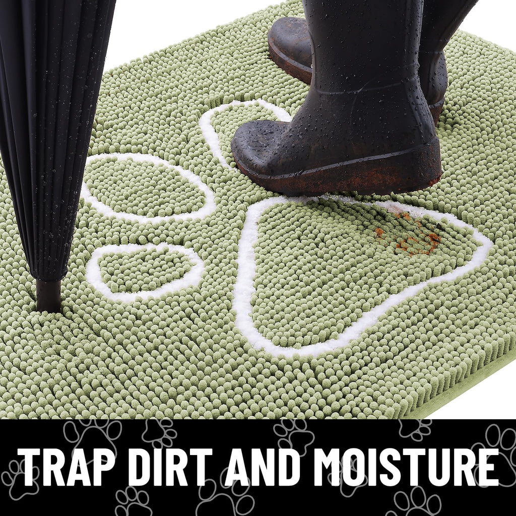 Smiry Dog Door Mat for Muddy Paws, Absorbent Non Slip Dirt Trapper, 59x35