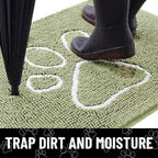 Smiry Dog Door Mat for Muddy Paws, Absorbent Non Slip Dirt Trapper, 59x35