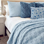 Bedsure GentleSoft Twin Blanket for Bed Light Blue - Super Soft Cozy Blankets for Kids Girls, Cute Fuzzy Fleece Throws for Bedroom Couch, 60x80 Inches