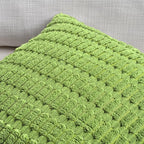 Fancy Homi 4 Packs Boho Lime Green Decorative Throw Pillow Covers 24x24 Inch for Couch Bed Sofa, Rustic Modern Farmhouse Home Decor, Soft Plush Corduroy Cute Square Cushion Case 60x60 cm