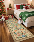 GarveeHome Floral Rug 2.5x8 Runners for Hallways, Boho Kitchen Runner Rugs Non Slip Bath Runners, Vintage Washable Runner Rug for Bedroom, Soft Long Rugs for Entryway Bathroom Laundry Dorm, Beige