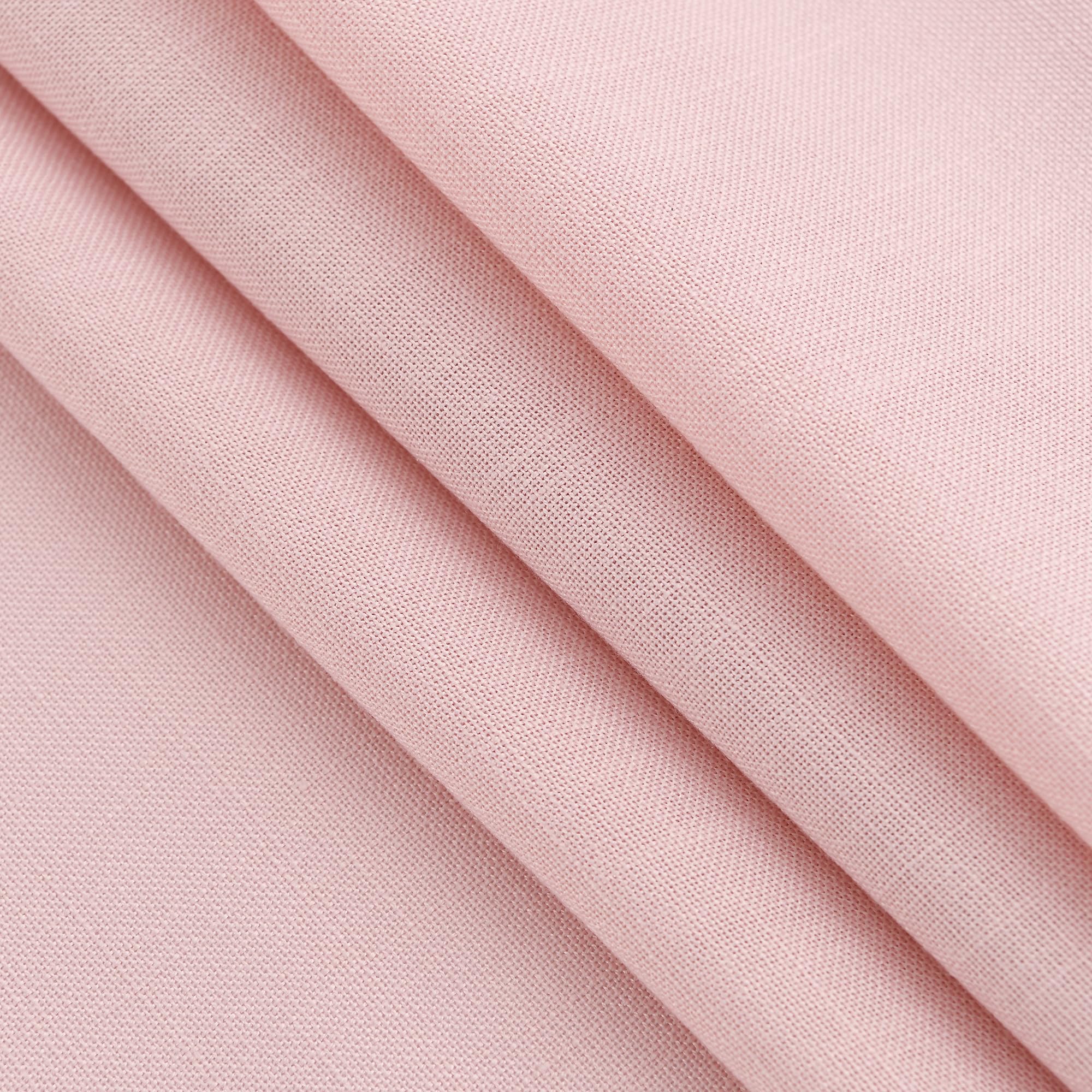 Pink Curtains 63 Inches Long 2 Panel Sets for Baby Girl Bedroom Light Filtering Linen Drapes for Kitchen Windows Rod Pocket Back Tab Short See Through Curtain Home Decor 52x63