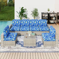 hyha Printed Couch Cushion Covers, Sofa Covers Washable for 2 Cushion Couch