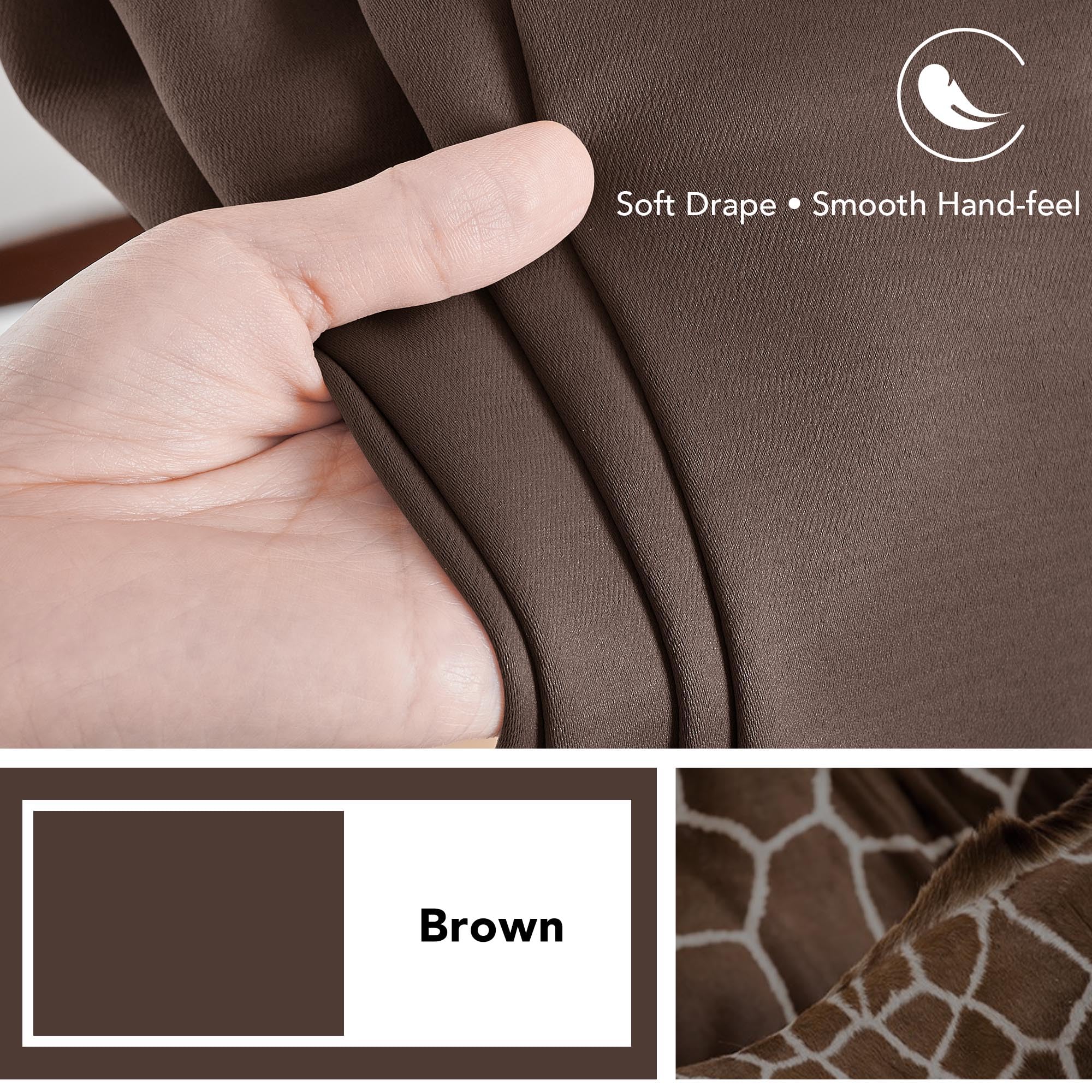 Deconovo Blackout Curtains for Bedroom 108 Inches Long
