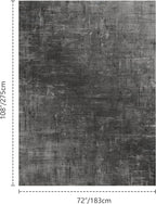 Latte&Fog 6x9 Area Rugs for Living Room Bedroom, Black Modern Abstract Neutral Washable Rug, Boho Non Slip Low Pile Carpet for Dining Room, Dorm,Classroom,College Dorm, Farmhouse and Kids Room - Black
