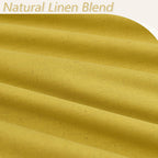 Guken 100% Blackout Curtains 84 Inch Length 2 Panels Set for Living Room Bedroom Back Tab Thermal Insulated Black Out Linen Drapes Room Darkening Celery Yellow,52x84
