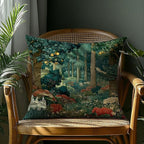 Rustic Forest Green Pillow Covers 18x18 Double-Sided, Cottagecore Summer Lemon Forest Botanical Nature William Morris Inspired Decorative Throw Pillow Covers for Sofa Bed Bedroom Living Room