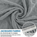 2025 Stretch Chaise Covers for Sectional Sofa, Individual Chaise Lounge Cover Removable Washable, L-Shaped Couch Seat Cover Replacement, Unique Fashion Pattern Soft Cozy Durable (Chaise, Light Gray)