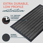 ubdyo Extra Durable Door Mat Outside Entrance (32" x 20", Bright Grey)