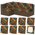 8Pcs Outdoor Cushion Covers, Stretch Patio Furniture Couch Chair Slipcovers