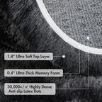 8x10 Ft Extra Large Shag Rugs for Living Room, Tie Dyed Ultra Soft Fluffy Furry Area Rugs for Bedroom Indoor Floor, Aesthetic Carpet for Kids Home Decor (Dark Grey)