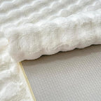 White Rabbit Plush Rug 2'x3', Fluffy Faux Fur Shaggy Area Rug for Nursery, Kids Room Decor, Soft Fuzzy Carpet for Living Room, Bedroom, Teen Girls Room