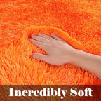 ONASAR Orange Rugs for Living Room Bedroom, 5x8 Fluffy Bedside Area Rug, Soft Plush Shaggy Indoor Floor Carpet for Nursery Kids Girls Boys Teen Dorm Home Office Decor Aesthetic