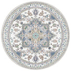 OPPODREAM Soft Area Rugs 6', Persian-Inspired Washable Rug, Purple & Cream