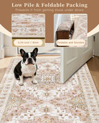 Madane Kitchen Runner 2'6''x8' Soft Rug Runners for Hallways, Pink