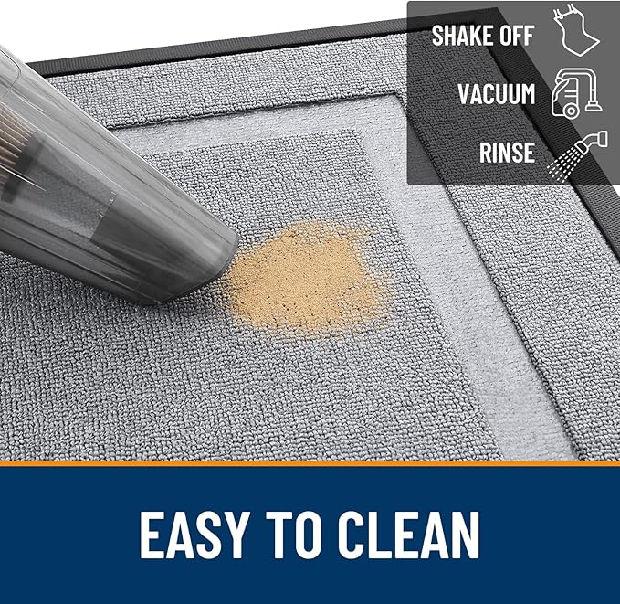 OLANLY Front Door Mat Outside 47x23, All-Season Heavy-Duty Rubber Doormat