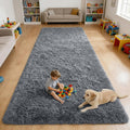 OLANLY 5x9 Machine Washable Large Area Rugs for Living Room, Bedroom, Soft Fluffy Shaggy Bedside Rug, Indoor Floor Carpet for Kids Girls and Boys, Dorms, Nursery, Home Decor Aesthetic, Grey