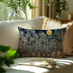 Rustic William Morris Night Forest Moon Decor Pillow Covers 12x20,Vintage Dark Gold Botanical Nature Landscape Decorative Throw Pillow Covers for Home Bedroom Living Room