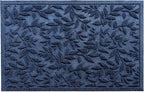 Blue Leaves Outdoor Indoor Entrance Doormats, Absorbent Durable Heavy Duty Welcome Front Door Mat,Thick Natural Rubber Back,Easy Clean Entryway Mat 23x35 Inch, Low Profile