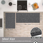 BEQHAUSE Kitchen Rugs and Mats 2PCS, Non-Slip Kitchen Mats for Floor, Absorbent and Stain Resistant Kitchen Runner, Machine Washable Rugs for Kitchen, Laundry & Sink, 20"x32"+20"x48", Charcoal