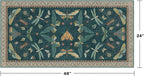 Hazo Haus Emerald Green Entry Rugs for Inside House - 2x4 Kitchen Rugs Non Slip for Bathroom, Powder Room, Vintage Unique Colorful Décor, Washable Stain & Fade Resistant