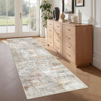 Restydon 2x5 Rug Runners for Hallways Non Slip,Kitchen Rugs,Green