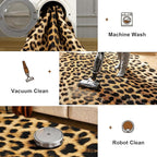 AROGAN Western Faux Leopard Rug, Large Animal Print Cheetah Rug, 7 x 6.2 Ft