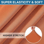 Smiry Printed Couch Cushion Covers, Stretch Soft Couch Covers for Sofa, Washable Non-Slip Sofa Slipcover Furniture Protector for Indoor and Outdoor (1 Pack, Rust)