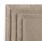 MIULEE Pack of 4 Decorative Outdoor Throw Pillow Covers Linen Waterproof Pillow Covers Farmhouse Cushion Cases for Patio Garden Tent Balcony Couch Sofa 18x18 inch Khaki