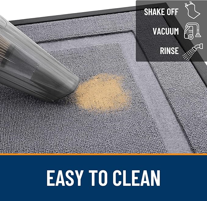 OLANLY Front Door Mat Outside 35x23, All-Season Heavy-Duty Rubber Doormat