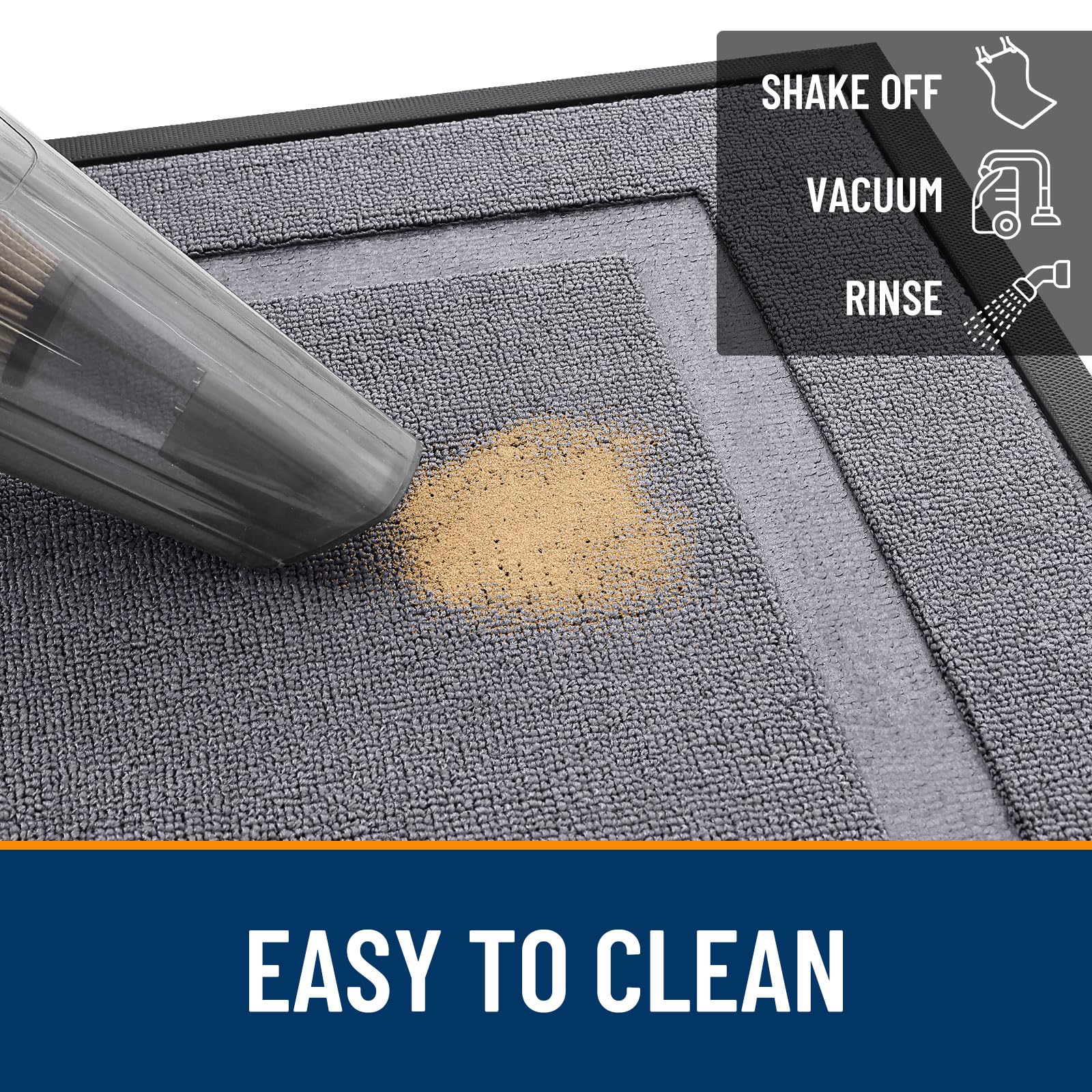 OLANLY Front Door Mat Outside 47x23, All-Season Heavy-Duty Rubber Doormat