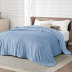 Bedsure GentleSoft Fleece King Size Blankets for Bed Light Blue - Soft Lightweight Plush Cozy Fuzzy Luxury Microfiber, 108x90 inches