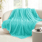 Bedsure GentleSoft Blue Fog Fleece Blanket for Couch - Cozy Soft Blankets for Women, Cute Small Throws for Girls, 60x80 Inches