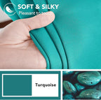 Deconovo Blackout Curtains, Thermal Insulated, W42 x L63 2 Panels, Back Tab, Machine Washable, Room-Darkening Drapes for Bedroom/Living Room Turquoise